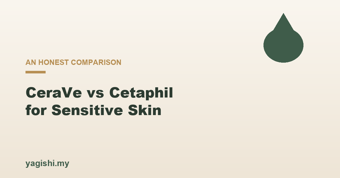 CeraVe vs Cetaphil for dry, sensitive skin - Yagishi blog feature image