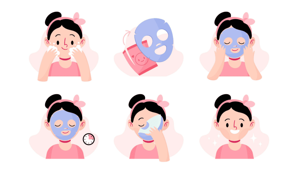 Woman practices anti - inflammatory eczema safe skin skincare routine 
